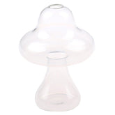 Vase en verre transparent en forme de champignon
